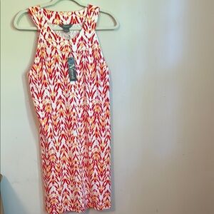 Natural Reflections Red and Yellow Patterned Dress